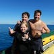 Father and sons diving at Blue Wilderness Dive Adventures